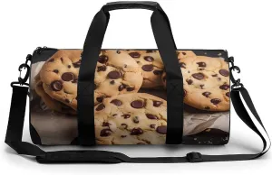 Chocolate Chip Biscuits Gym Bag Sport Gym Tote Bag Lightweight Duffle Bag Carry On Weekender Bags for Women Men