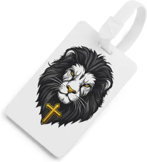 Christianity Lion of Judah Luggage Tag for Travel Bag Cute Suitcase Identify Labels Baggage Tags White-Style
