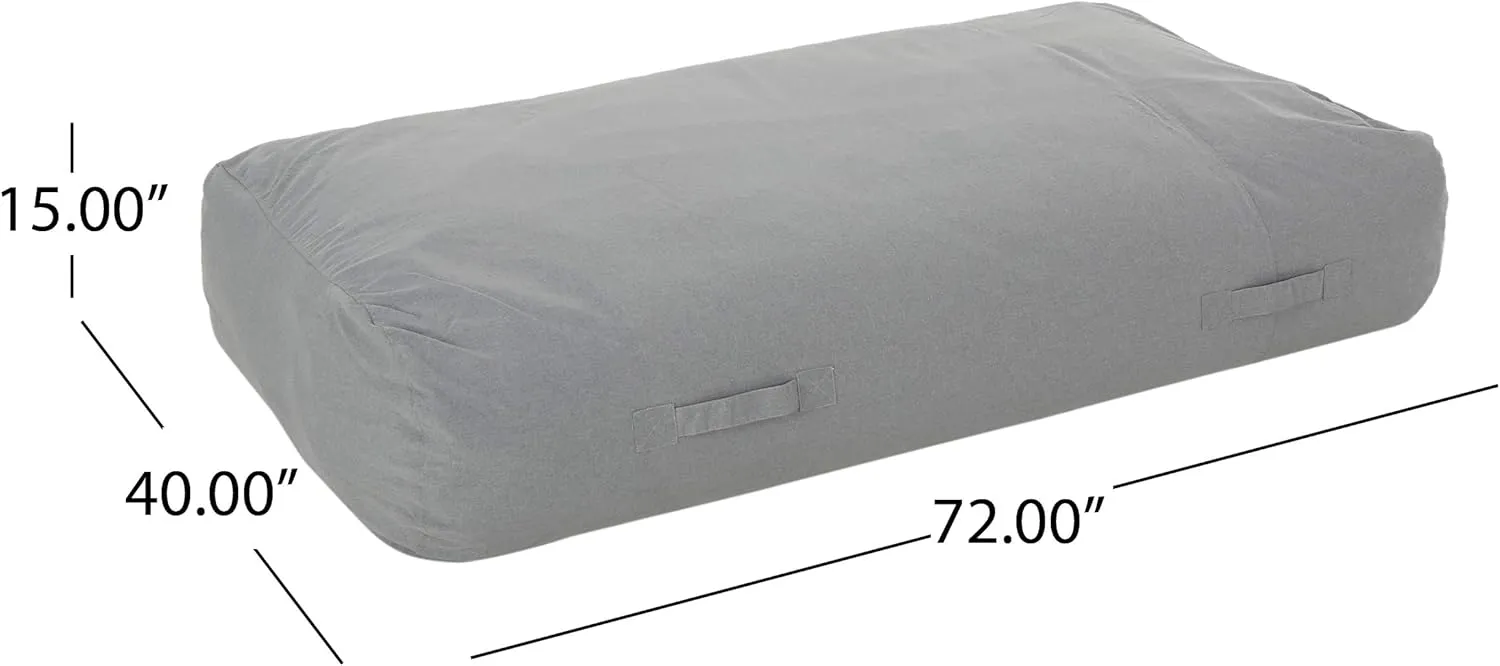 Christopher Knight Home 6 Foot Bean Bag, Charcoal, Small