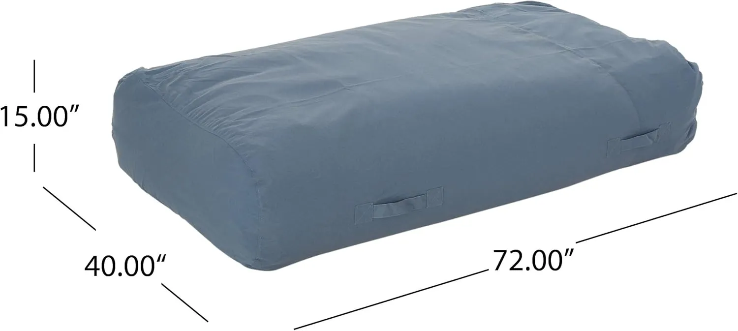 Christopher Knight Home Judith Indoor Water Resistant 6'x3' Lounger Bean Bag, Blue
