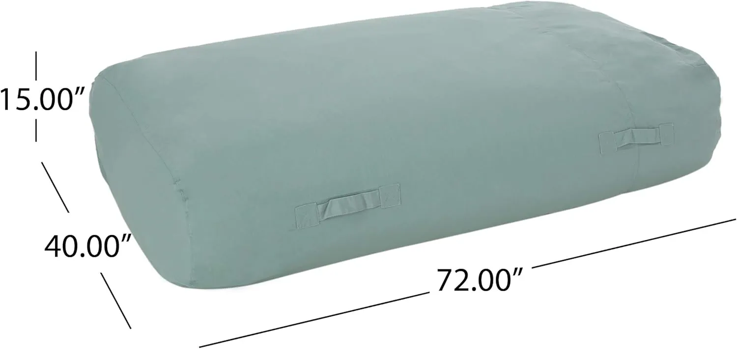 Christopher Knight Home Vivien Outdoor Water Resistant 6'x3' Lounger Bean Bag, Teal, Small