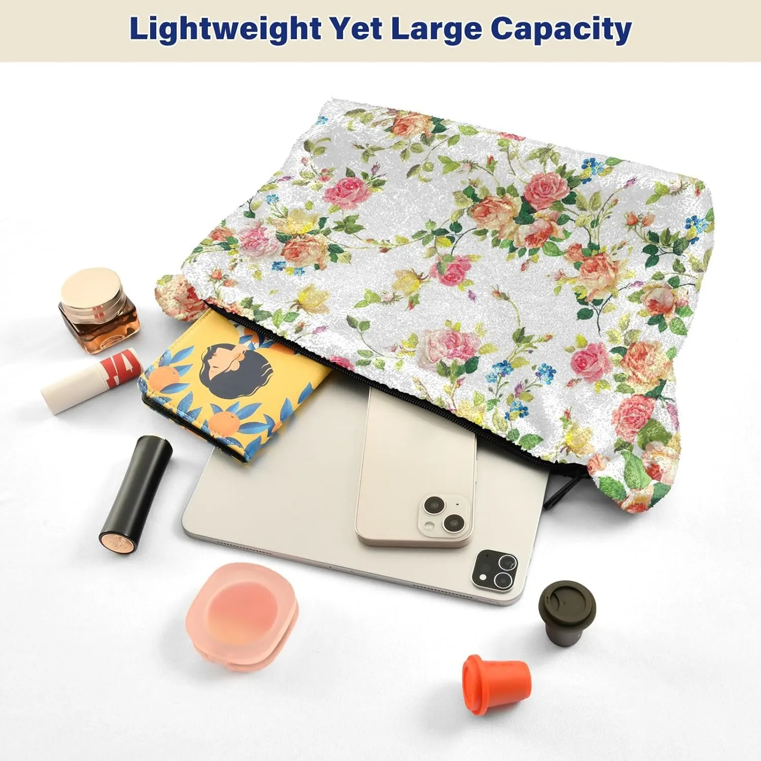 Classic Vintage Flower on Shoulder Bag, Shoulder Hand Bag, Book Totes for Women