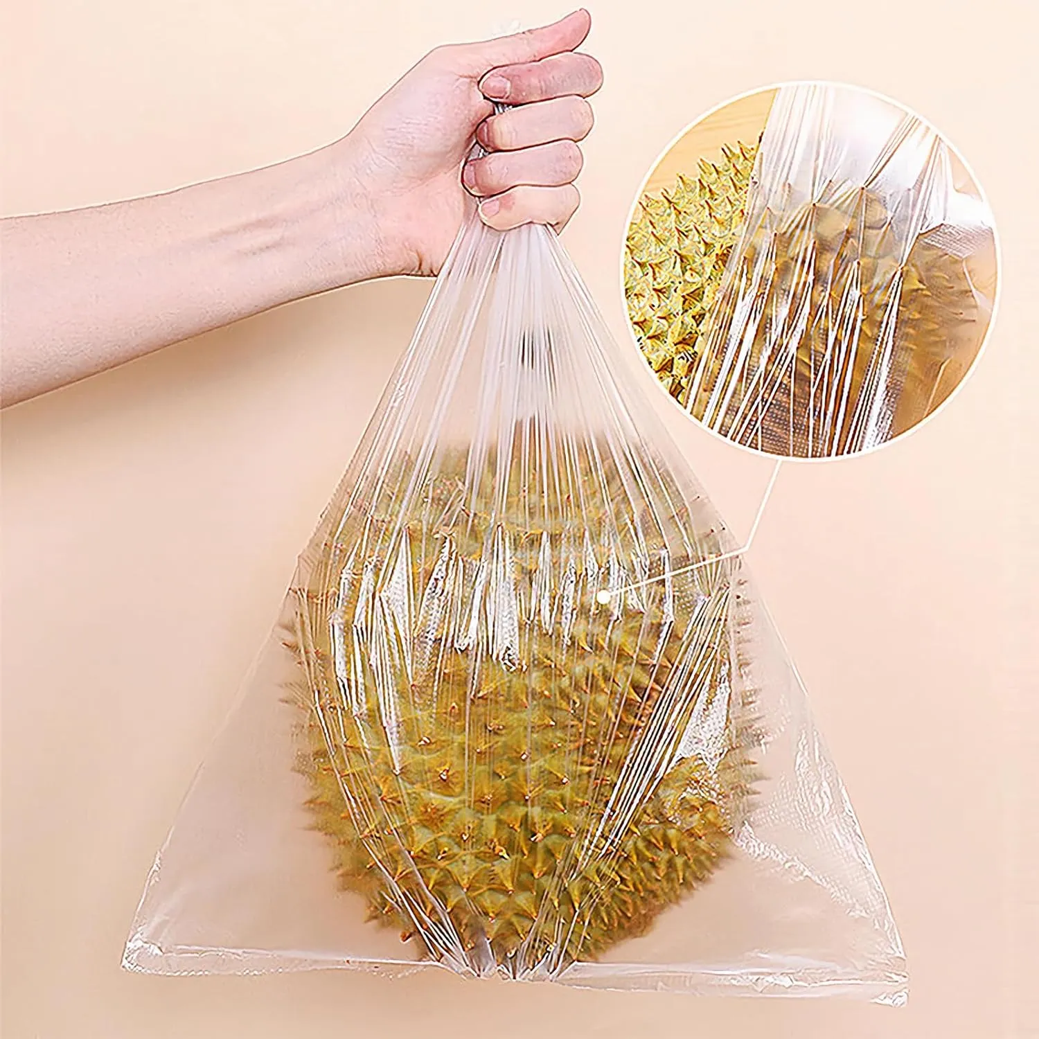 CLASSY Plastic Produce Bags for Food Storage,700 Bag - 12"x16" Clear Grocery Bag for Fruits, Vegetables, Bread,Meat,Continuous,Easy Tear Design - (2 Rolls,Total 700 Bags)