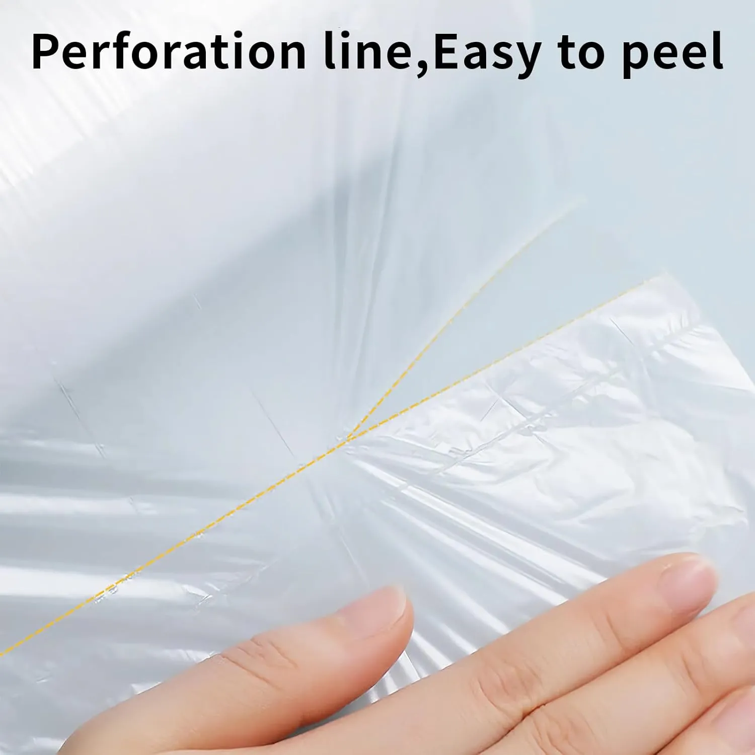 CLASSY Plastic Produce Bags for Food Storage,700 Bag - 12"x16" Clear Grocery Bag for Fruits, Vegetables, Bread,Meat,Continuous,Easy Tear Design - (2 Rolls,Total 700 Bags)