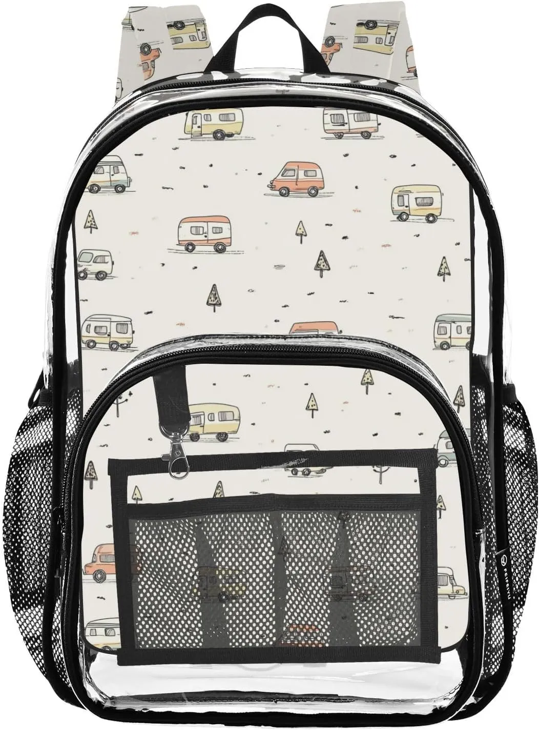 Clear Backpack For School Kids Clear Backpacks For School For Teen Girls See Through Heavy Duty Backpack Camper Caravan Car