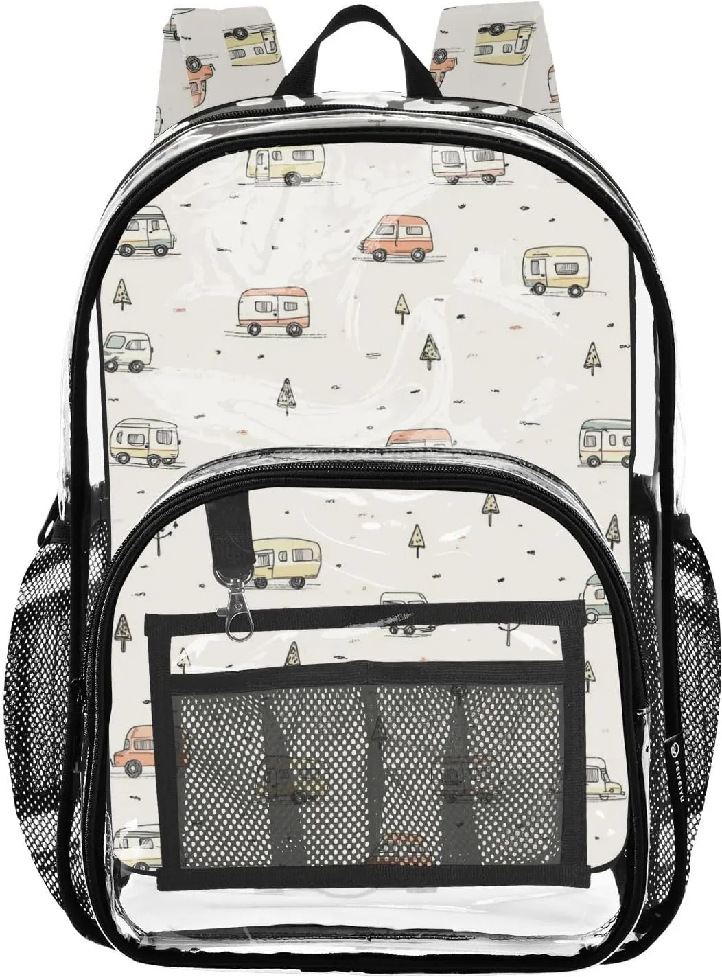 Clear Backpack For School Kids Clear Backpacks For School For Teen Girls See Through Heavy Duty Backpack Camper Caravan Car