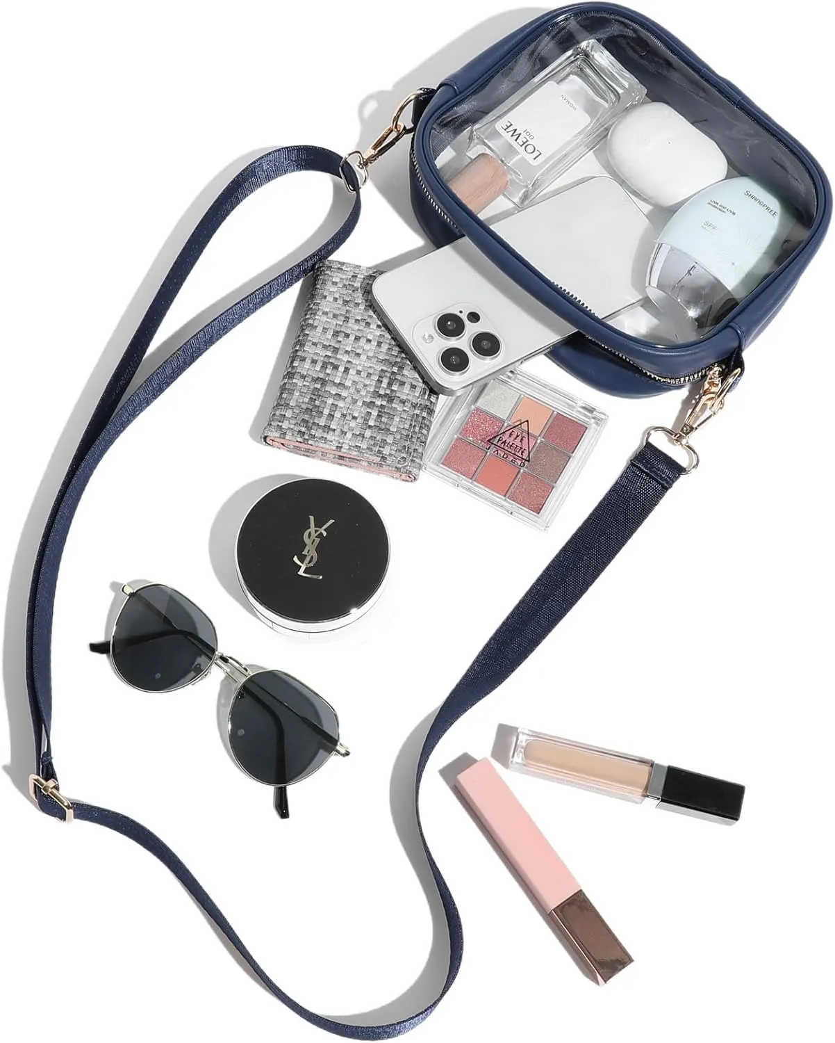 Clear Bag for Stadium Events, Clear Purse for Women Stadium Approved Crossbody, Concert Bag with Adjustable Strap