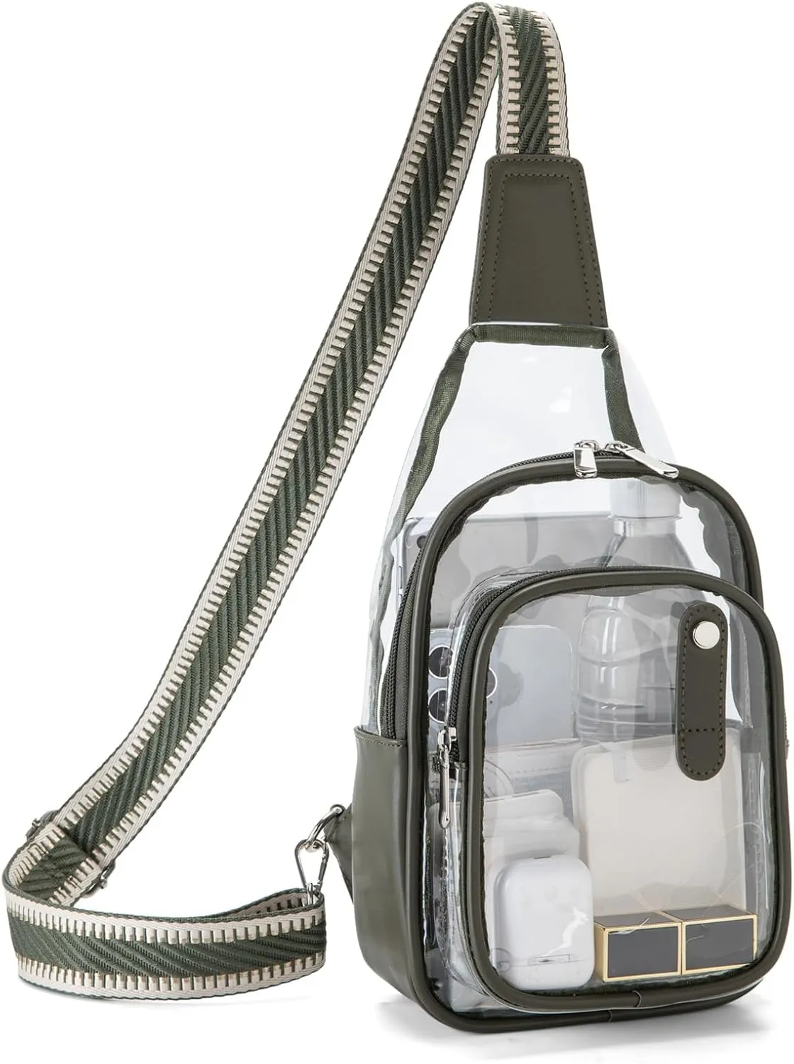 Clear Bag for Stadium Events, Clear Purses For Women Stadium Crossbody Clear Fanny pack For Women Concert Bag