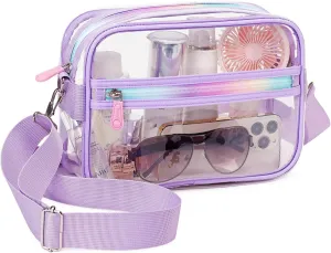 Clear Bag for Stadium Events Transparent Crossbody Bag Purse Adjustable Strap Shoulder Bags