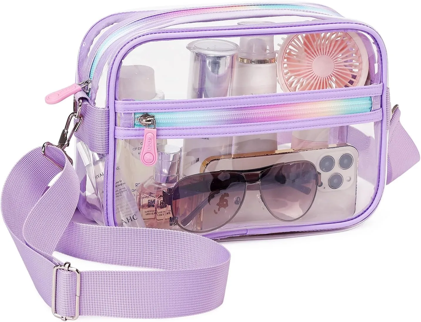 Clear Bag for Stadium Events Transparent Crossbody Bag Purse Adjustable Strap Shoulder Bags