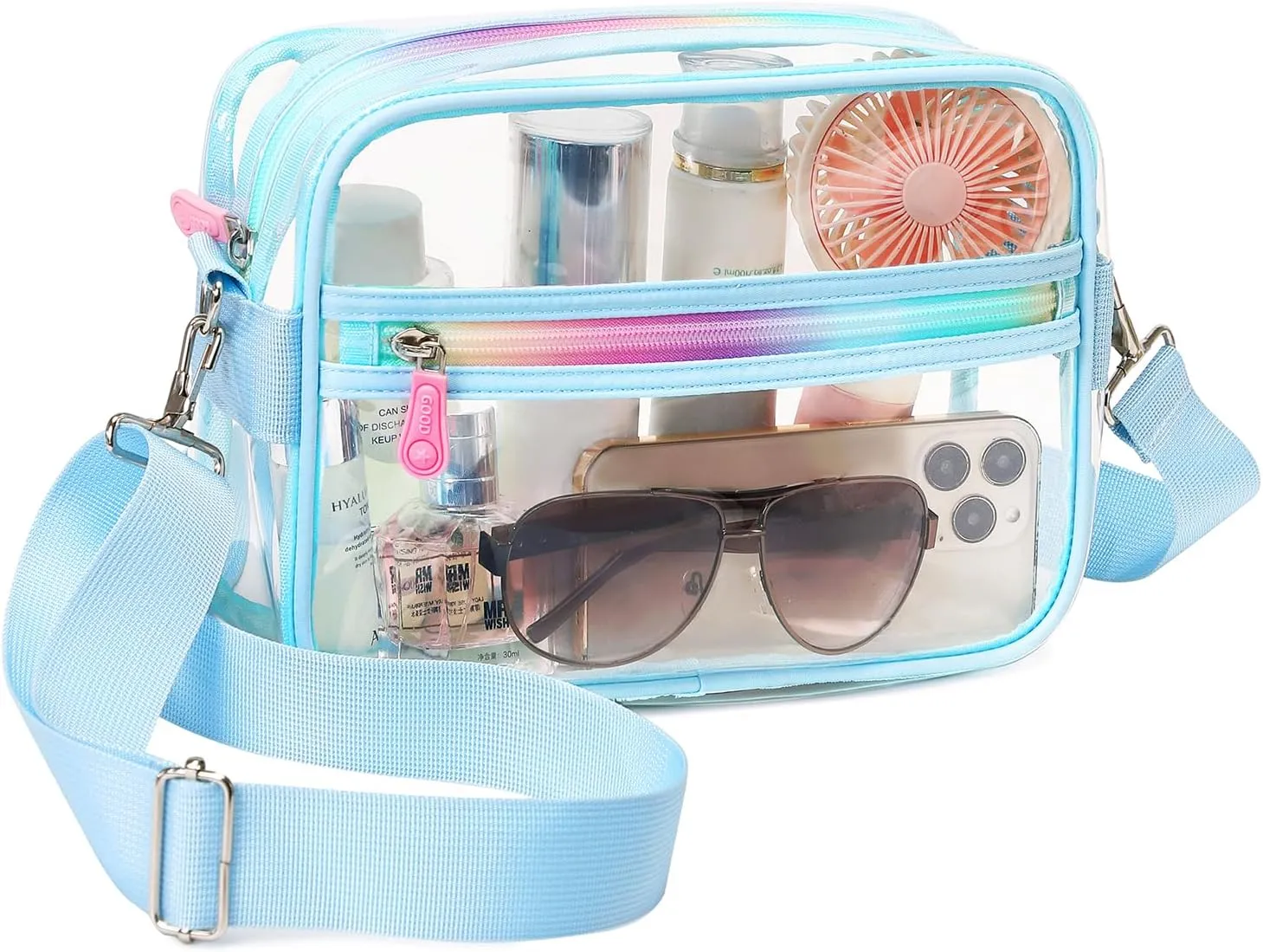 Clear Bag for Stadium Events Transparent Crossbody Bag Purse Adjustable Strap Shoulder Bags