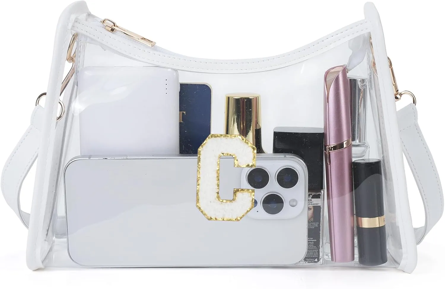Clear Bag for Stadium Events Transparent Shoulder Bag Purses Crossbody Bags for Women