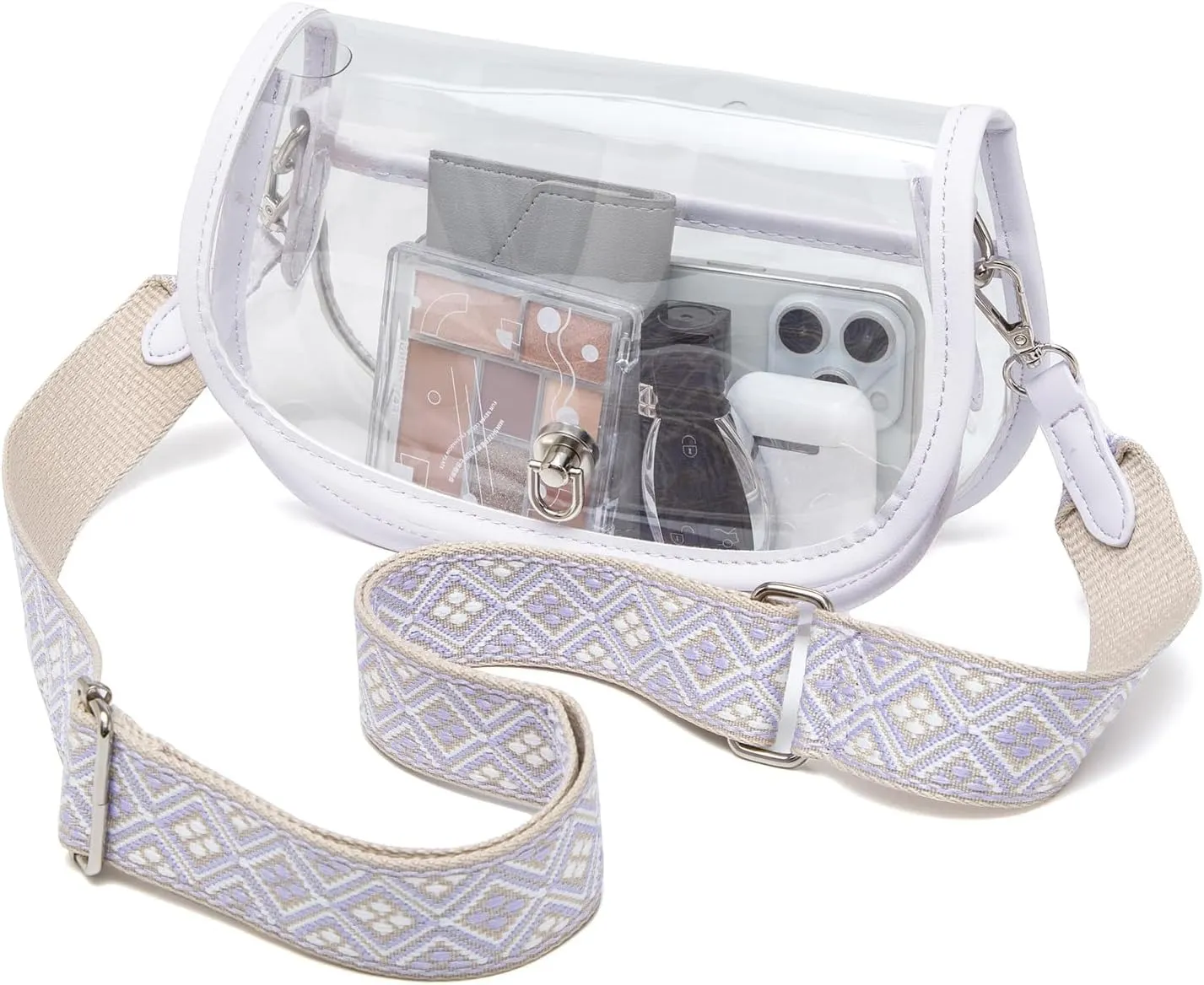 Clear Crossbody Bag Stadium Approved for Women，clear Bags for Stadium Events,clear Purse for Concerts