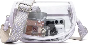 Clear Crossbody Bag Stadium Approved for Women，clear Bags for Stadium Events,clear Purse for Concerts