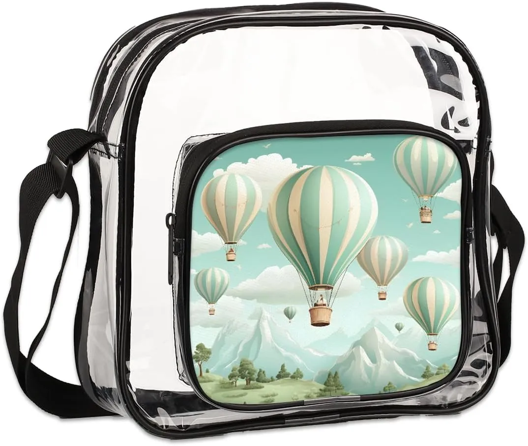 Clear Crossbody Purse Bag Clear Messenger Shoulder Bags See Through Transparent Purse