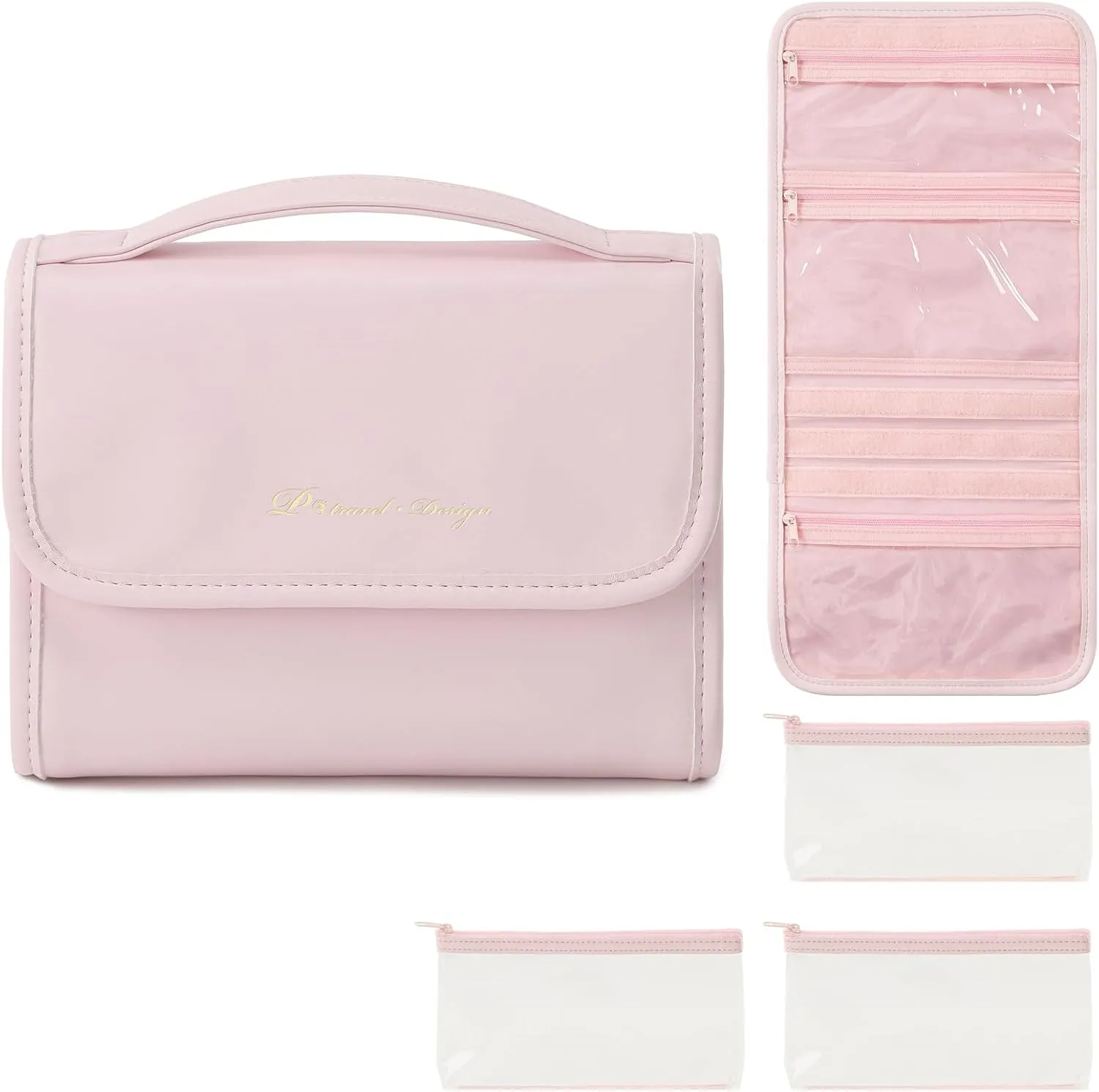 Clear Makeup Bags Organizer Toiletries Bag Multipurpose Travel Makeup Train Case Portable Cosmetic Bag with Detachable Waterproof