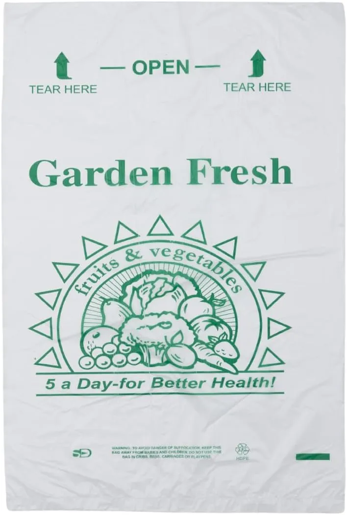 Clear (Natural Color) Produce Rolls (HDPE) - 10"X15" - 3500 Bags - 11 microns - Clear - 5ADAYPROD1015WF - AssurePak