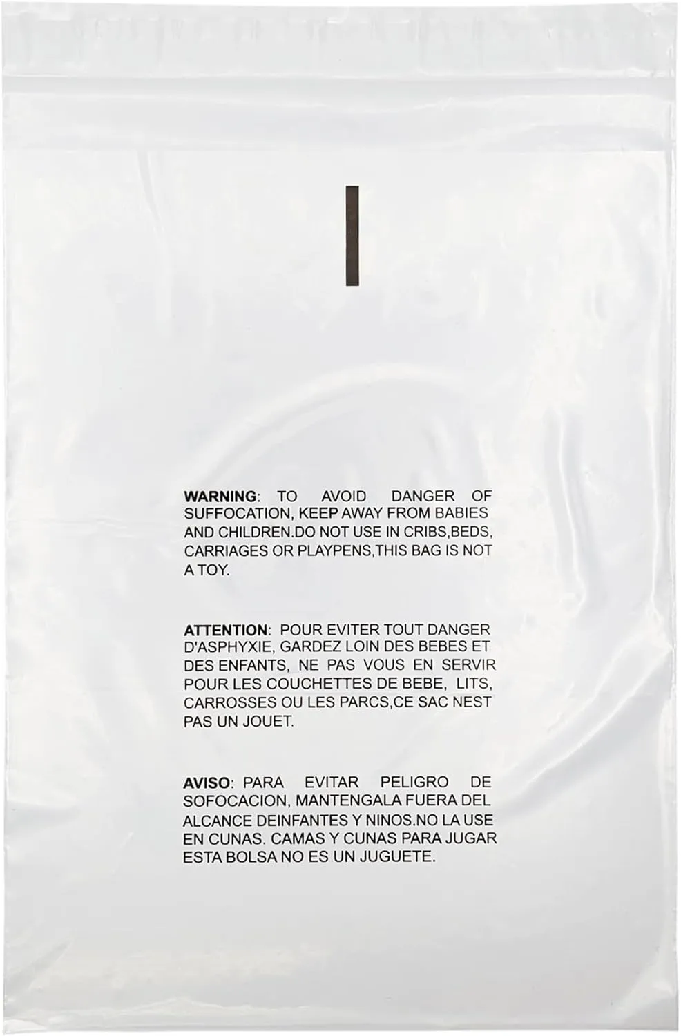 Clear Plastic Bag, Resealable Suffocation Warning Poly Bags, 5x7 Inch, 2000 Pack