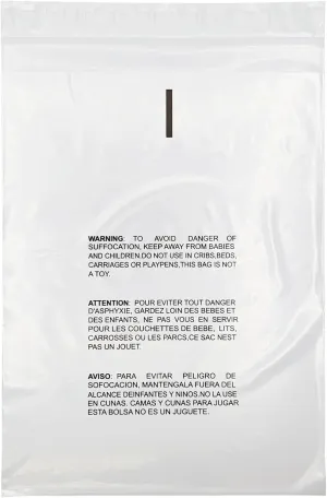 Clear Plastic Bag, Resealable Suffocation Warning Poly Bags, 5x7 Inch, 2000 Pack
