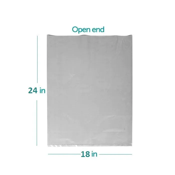 Clear Poly Bags Open End 1.5mil 18" x 24" (500/cs)
