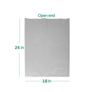Clear Poly Bags Open End 1.5mil 18" x 24" (500/cs)