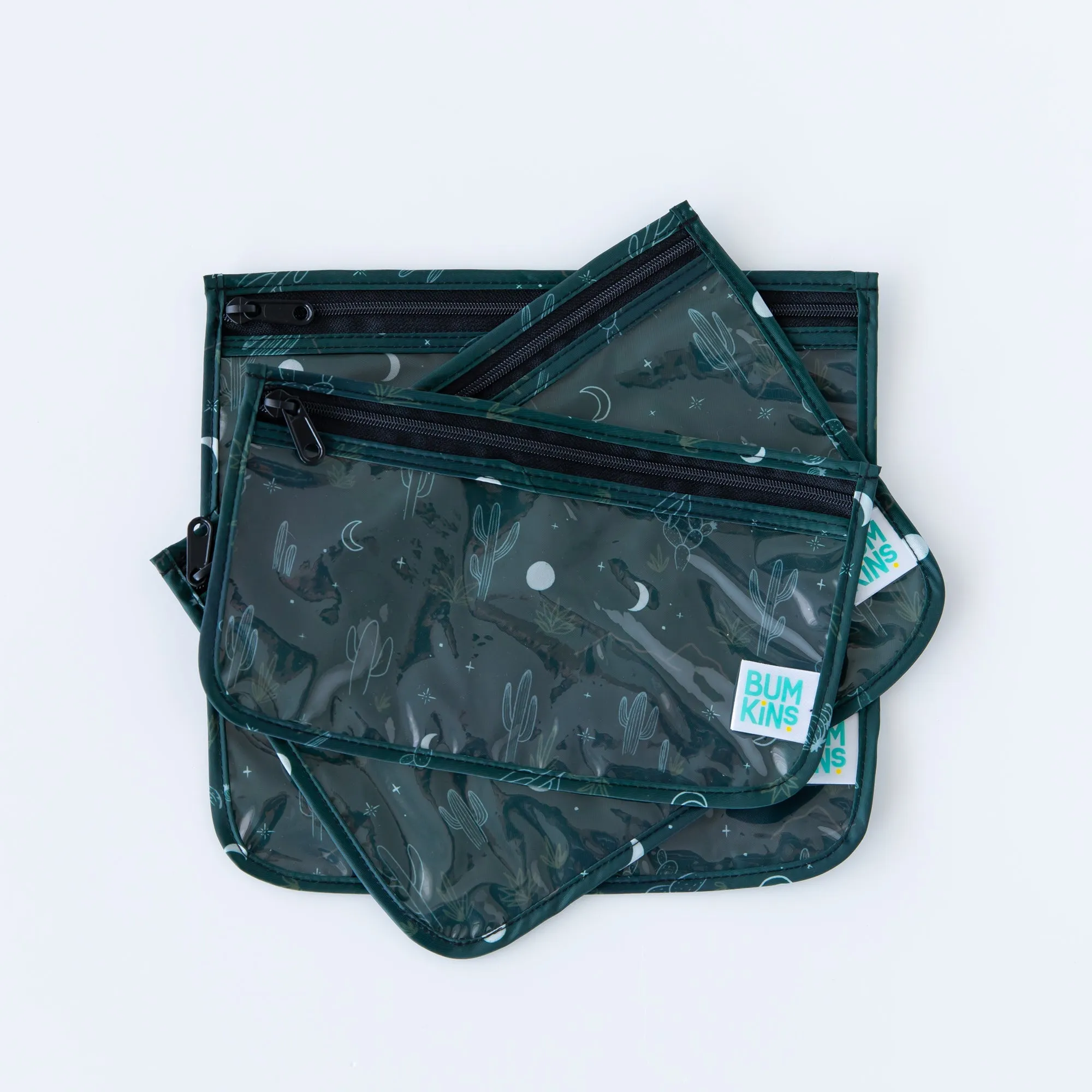 Clear Travel Bag 3 Pack: Starry Cactus