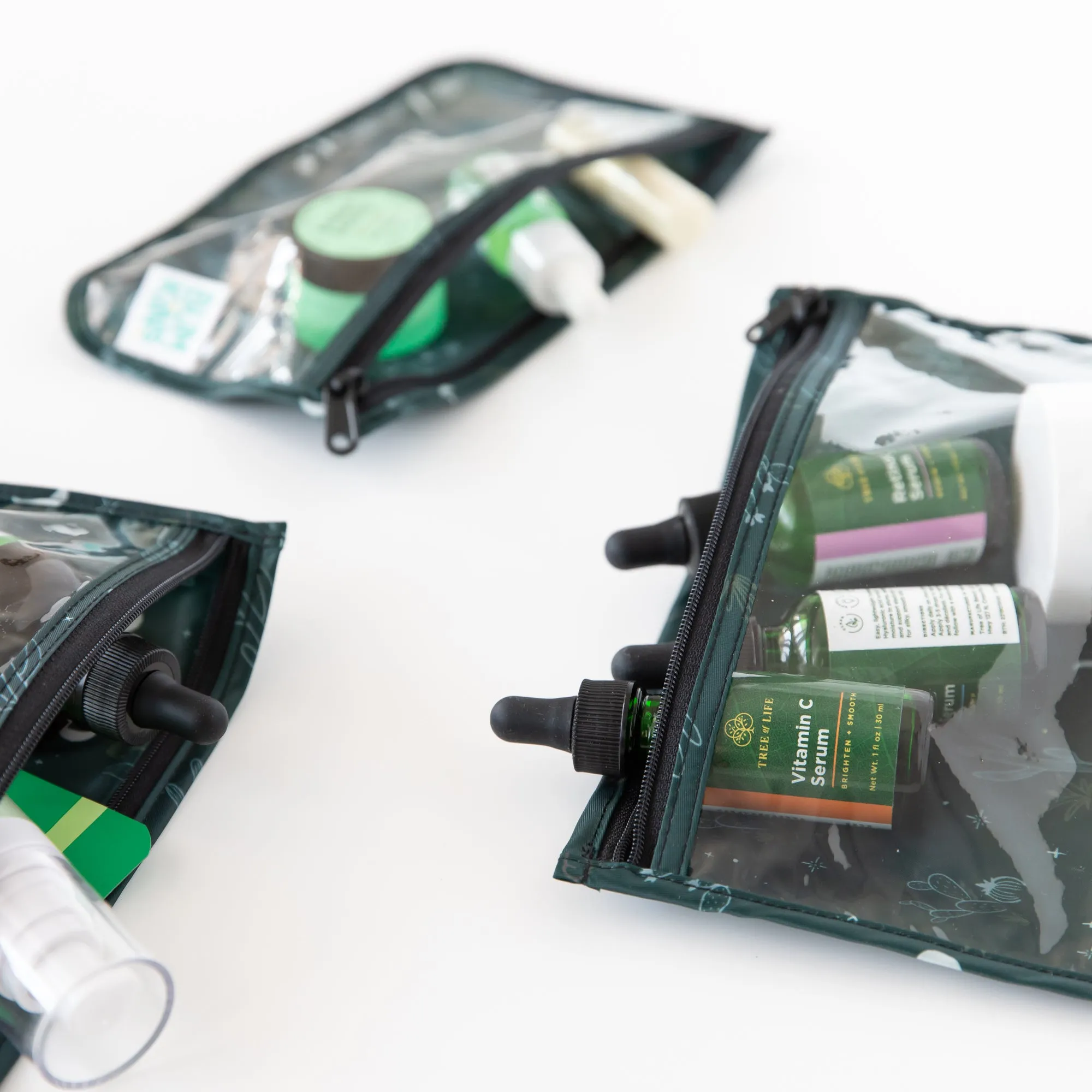 Clear Travel Bag 3 Pack: Starry Cactus