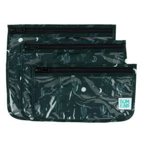 Clear Travel Bag 3 Pack: Starry Cactus