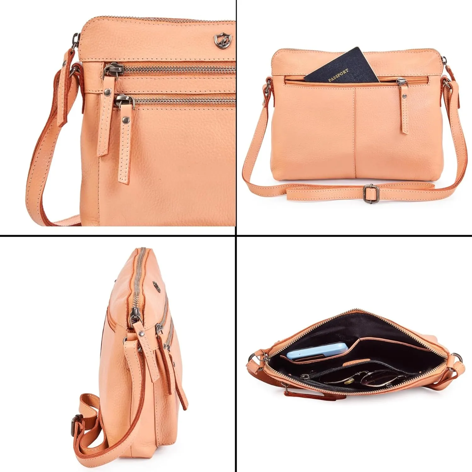 Cochoa Real Leather Soft Crossbody Bags for Women Small Purse Trendy Shoulder Sling Travel Crossover