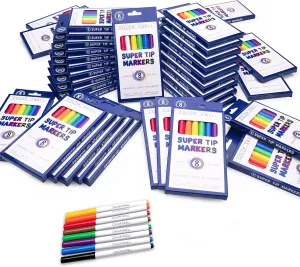 Color Swell Washable Bulk Markers Pack 36 Boxes of 8 Vibrant Colors Each (288 Total) for All Ages, Parties, Classrooms, Home - Super Tip Bulk Markers