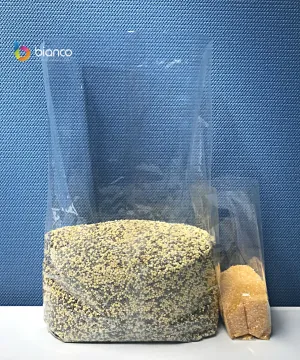 Compostable Bottom Side Gusset Pouch, All Clear, NO Zip, Various Sizes (1000 PCS)