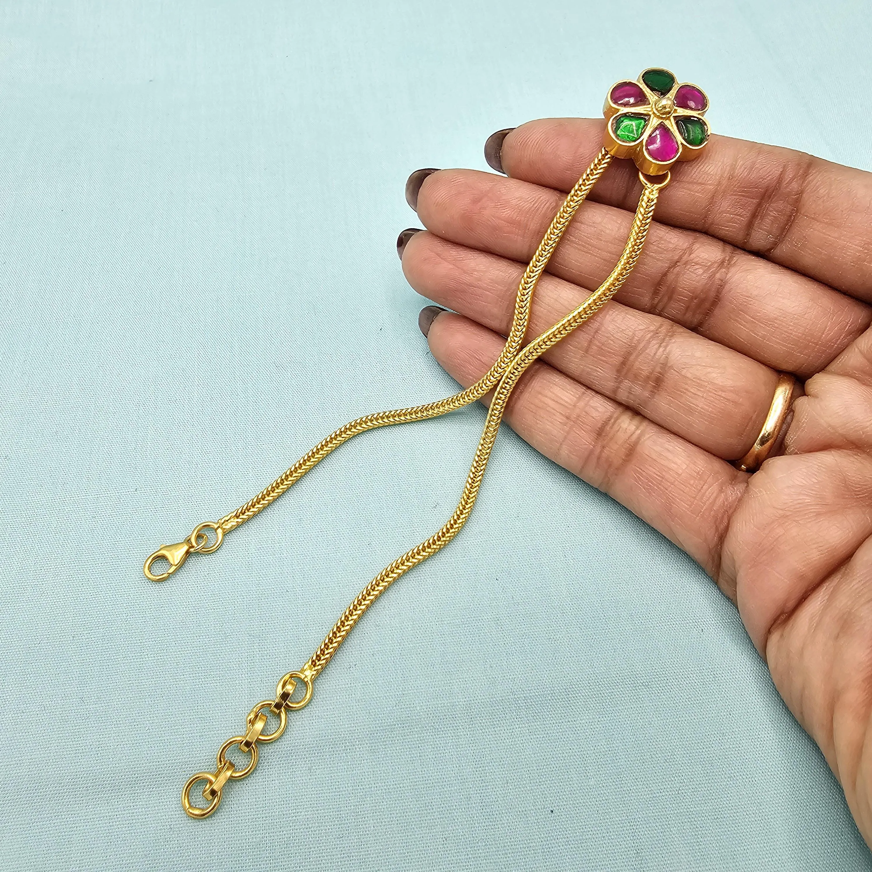Contemporary Kundan anklets