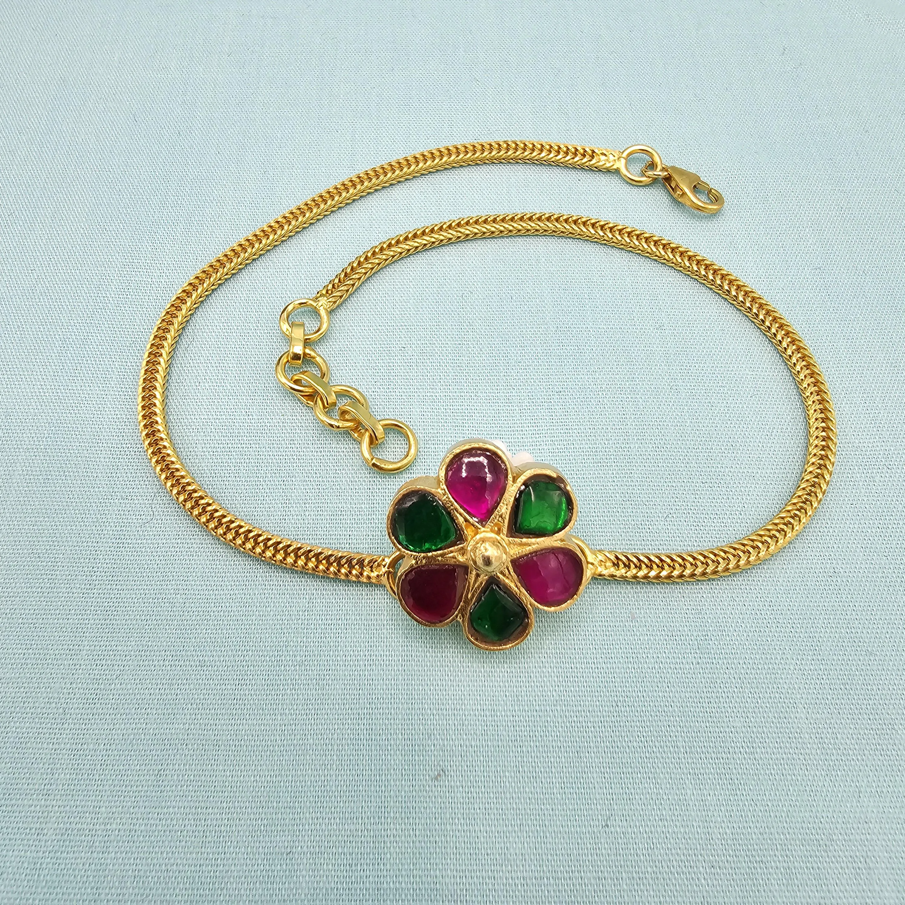 Contemporary Kundan anklets