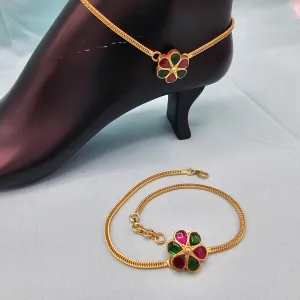 Contemporary Kundan anklets