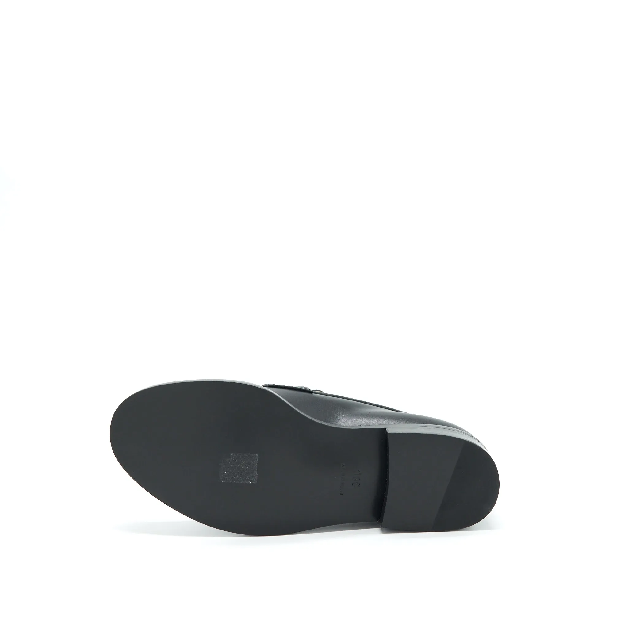 Contemporary Quilted Highly functional 38 Size Black L Loafer Chanel