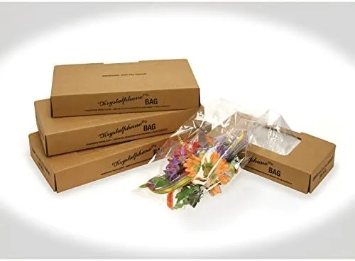 Corsage Bag. 6'' X 3.75'' X 14.75'' - Gusset Sides - Clear - 100 Pk. Food Safe-meets Fda Requirements for Direct Food Contact.
