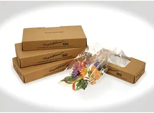 Corsage Bag. 6'' X 3.75'' X 14.75'' - Gusset Sides - Clear - 100 Pk. Food Safe-meets Fda Requirements for Direct Food Contact.