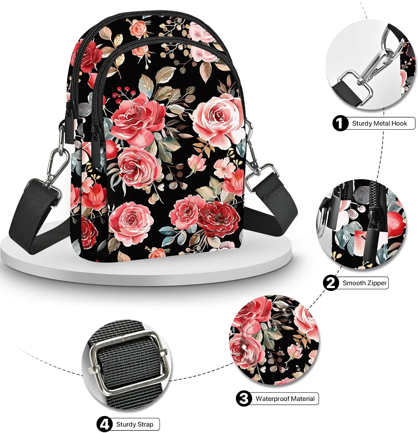 Crossbody Bags for Women Cell Phone Purse Casual Shoulder Bag with Adjustable Strap Card Slots for Travel Work