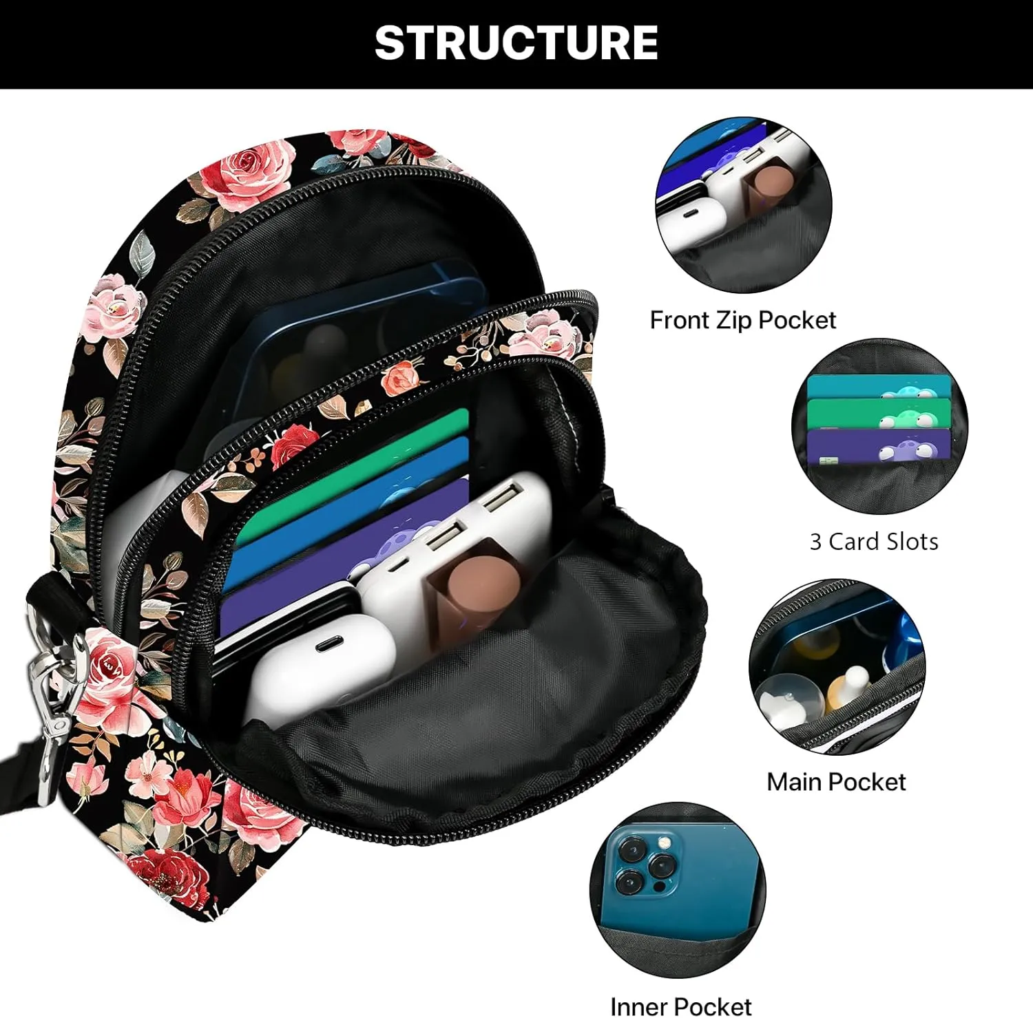Crossbody Bags for Women Cell Phone Purse Casual Shoulder Bag with Adjustable Strap Card Slots for Travel Work