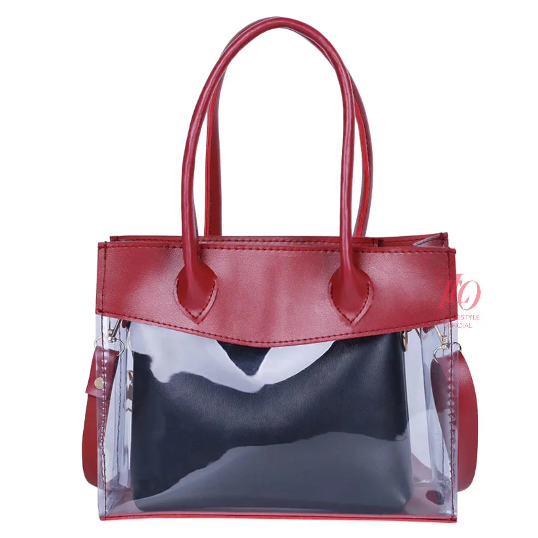 Crystal Maroon Shoulder Bag