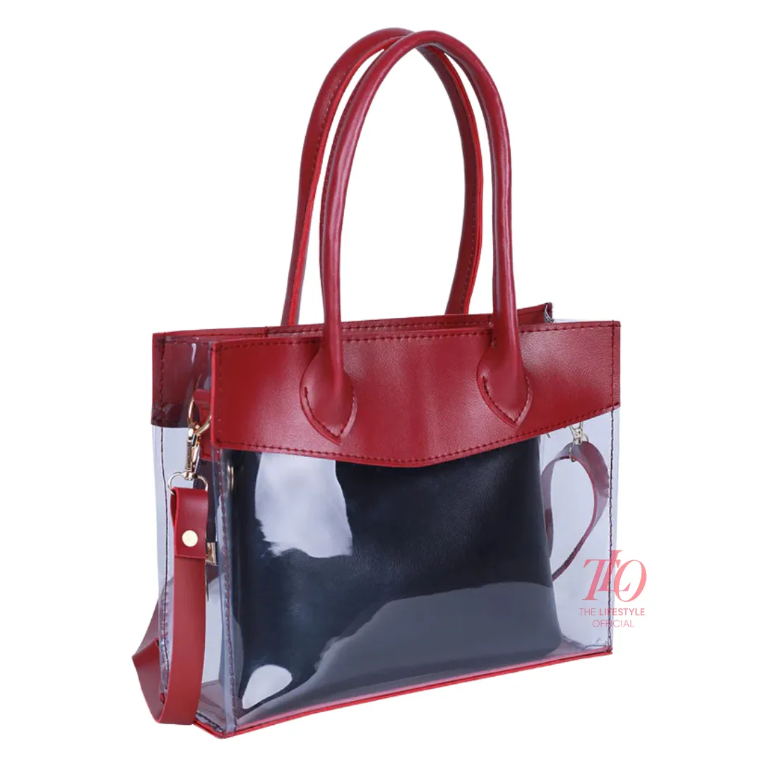 Crystal Maroon Shoulder Bag