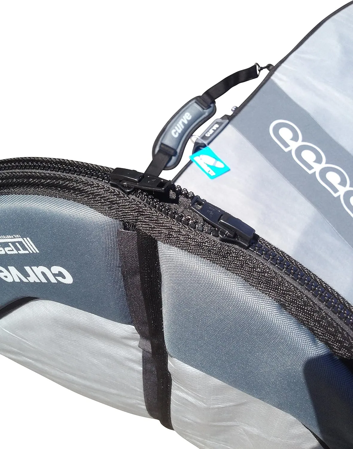 Curve Surfboard Travel Board Bag Longboard Single 7'6, 8'2, 8'8, 9'2, 9'6,10'2, 10'8, 11'2, 12'2 with 20mm Foam