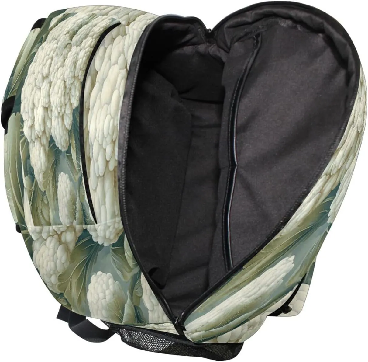 Cute Backpack for Men and Women Waterproof College School Computer Bag with Chest Strap Gift Men & Women Cauliflower Contemporary Style