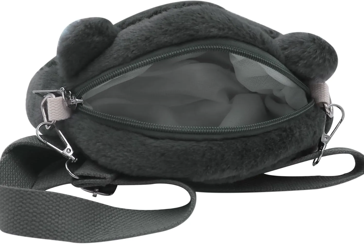 Cute Dog Bear Plush Crossbody Purse for Women Small Fluffy Satchel Shoulder Bag Messenger Bag Handbag Purse