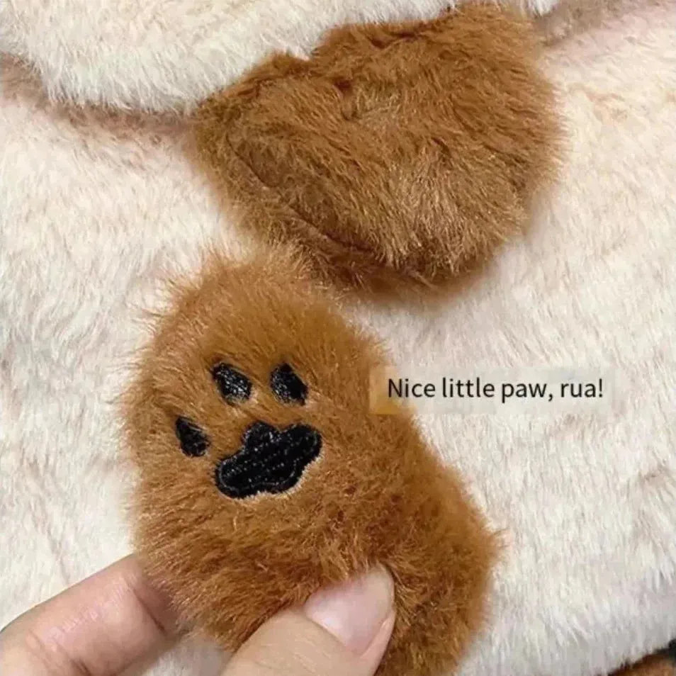 Cute Fluffy Brown Burmese Cat Plush Bag