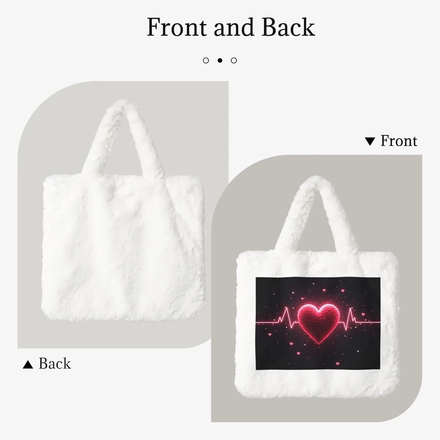 Cute Fuzzy Purse Fluffy Shoulder Bag Plush Furry Tote Bag Aesthetic Purse