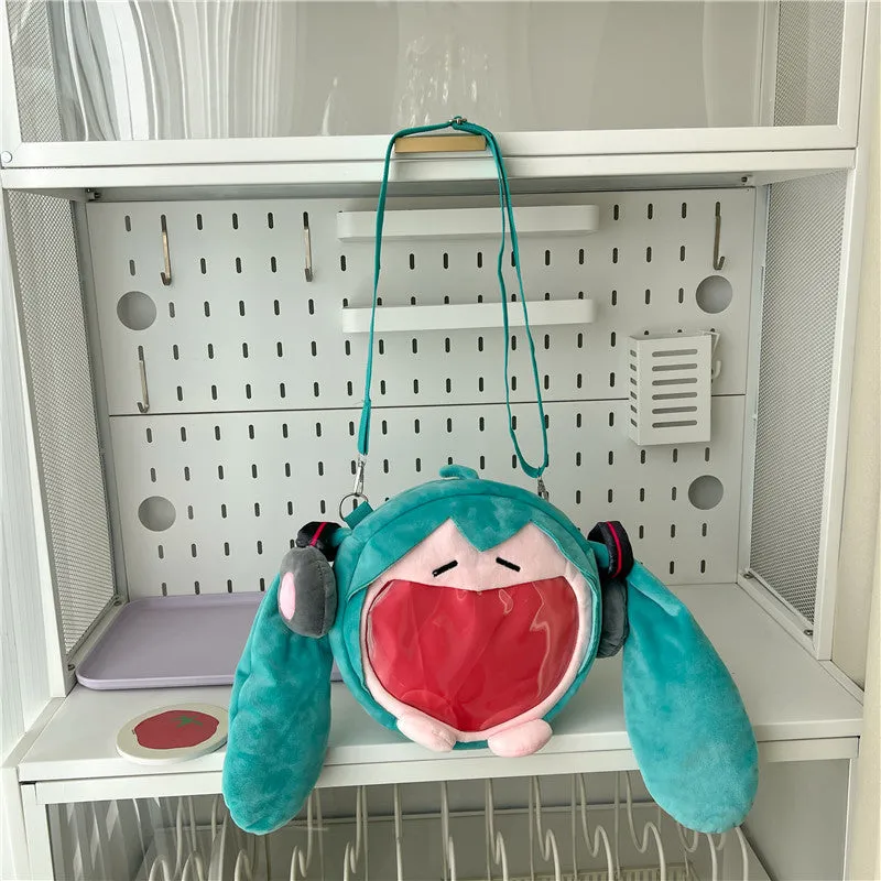 Cute Secondary Little Cartoon Doll Transparent Crossbody Bags