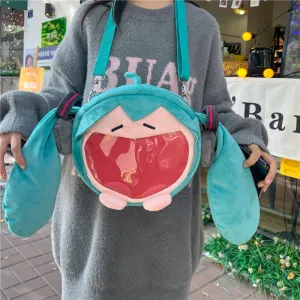 Cute Secondary Little Cartoon Doll Transparent Crossbody Bags