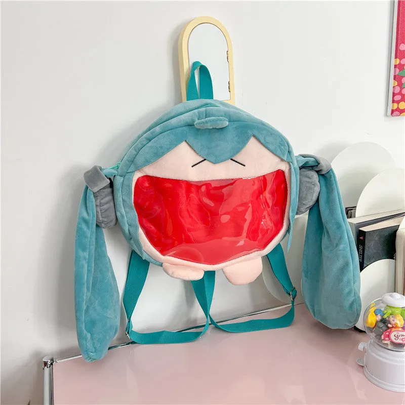 Cute Two-dimensional Green For Cartoon Doll Crossbody Bags