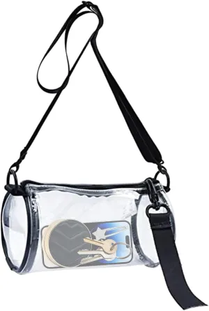 Cylindrical Transparent Purse Bag, Cylindrical Transparent Messenger Bag, Trendy Shoulder Bag, Small Shoulder Bag for Stadiums, Airport Security, Single attributes, see description, See description